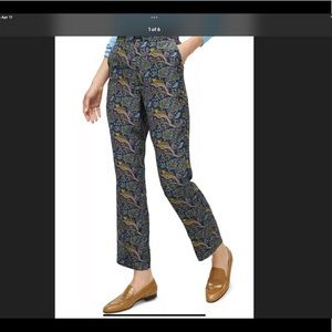 J.Crew Silk Easy Pant in Botanical Cheetah Size 10